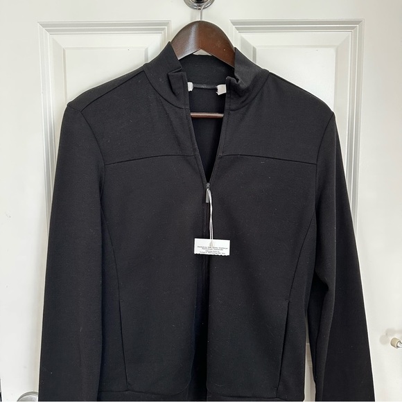 MaxMara Leisure Label-cut Black Outwear With Zipper Size: Medium US4/6 Spring - Picture 9 of 16